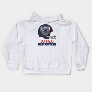 Defunct Buffalo Destroyers Football Team Kids Hoodie